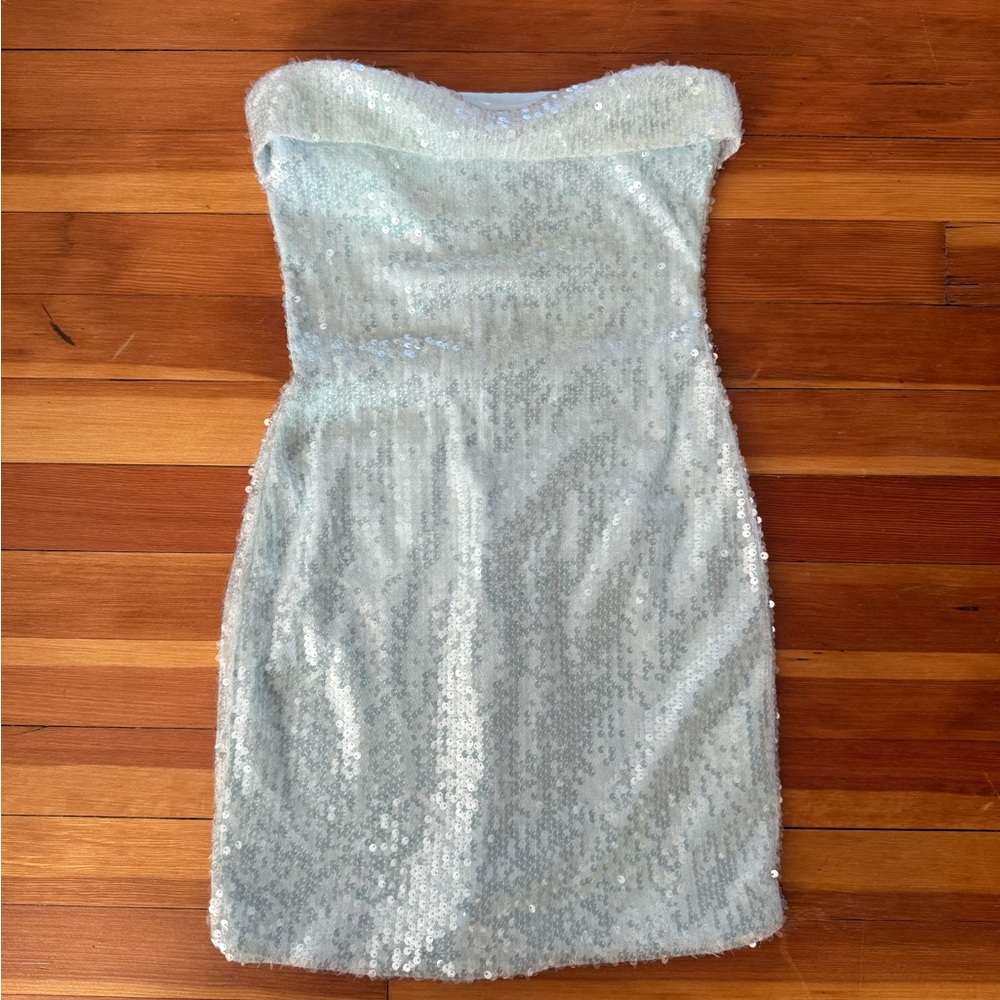 Lucy in the Sky Blue Sequence Mini Dress